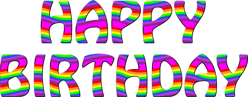 Happy Birthday lettering