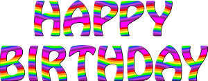 Happy Birthday lettering