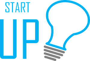 Startup lettering and symbol