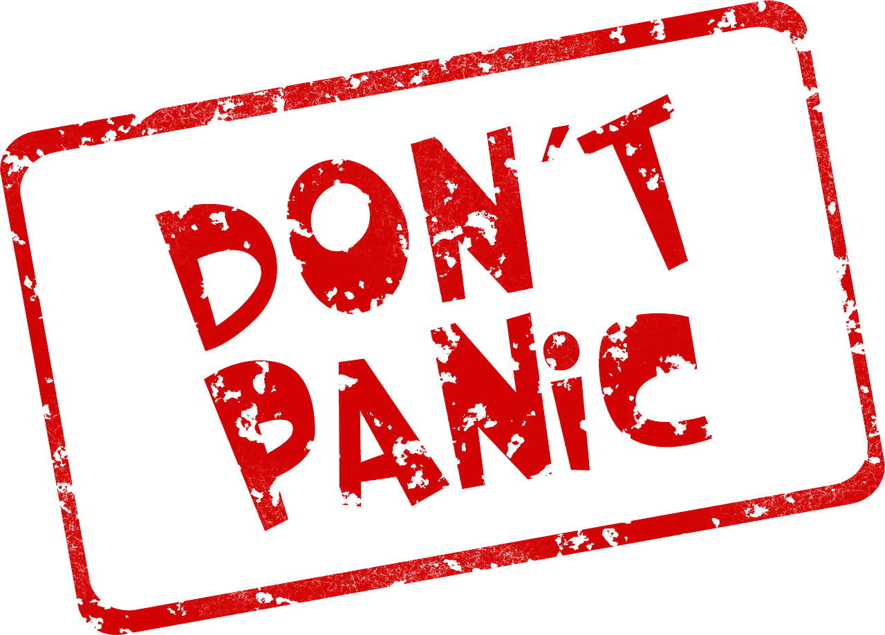Don't panic stamp - Free vector clipart images on creazilla.com