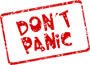 Don't panic stamp