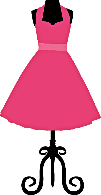 Pink dress on mannequin
