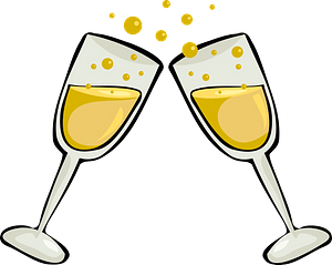 Glasses with champagne