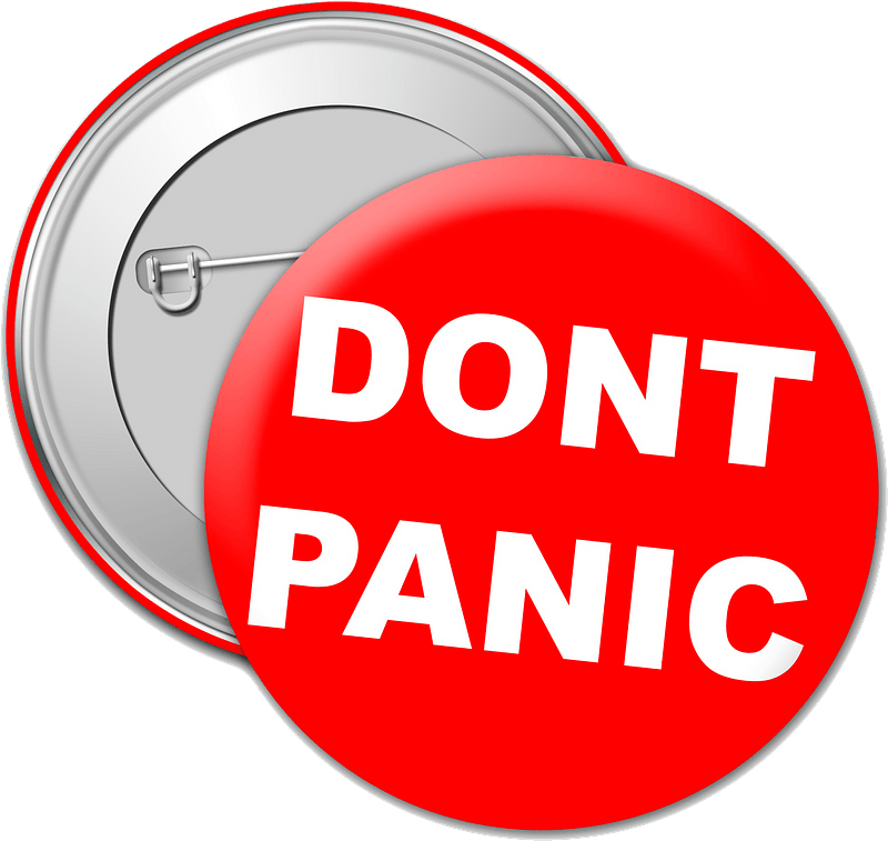 Don't panic badge