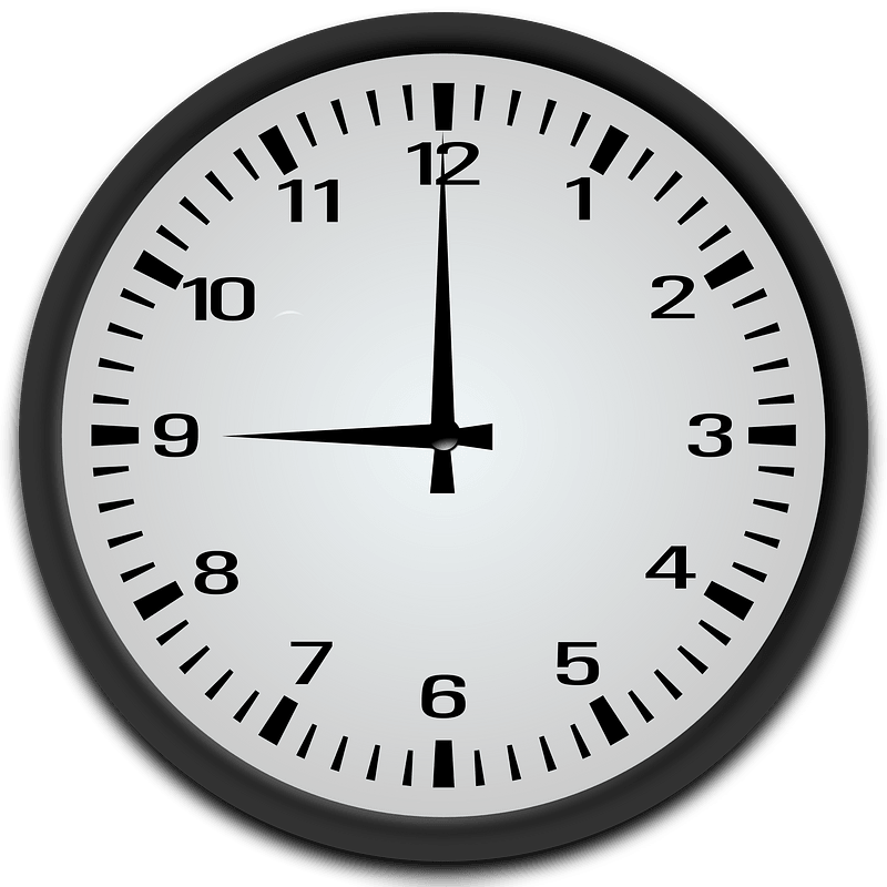 9 o'clock