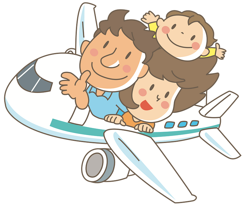 Family in flight