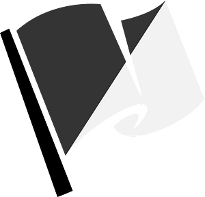 Black while Flag