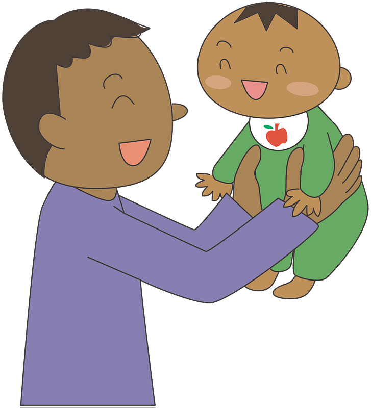 Father with a baby