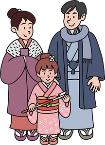 Japanische Familie