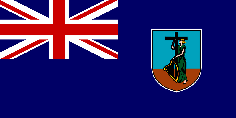 Flag of Montserrat United Kingdom