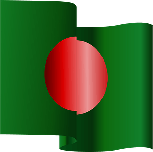 Wavy Bangladesh Flag