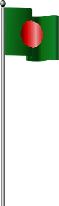 Waving Bangladesh Flag