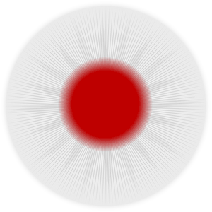 Rounded Japan Flag