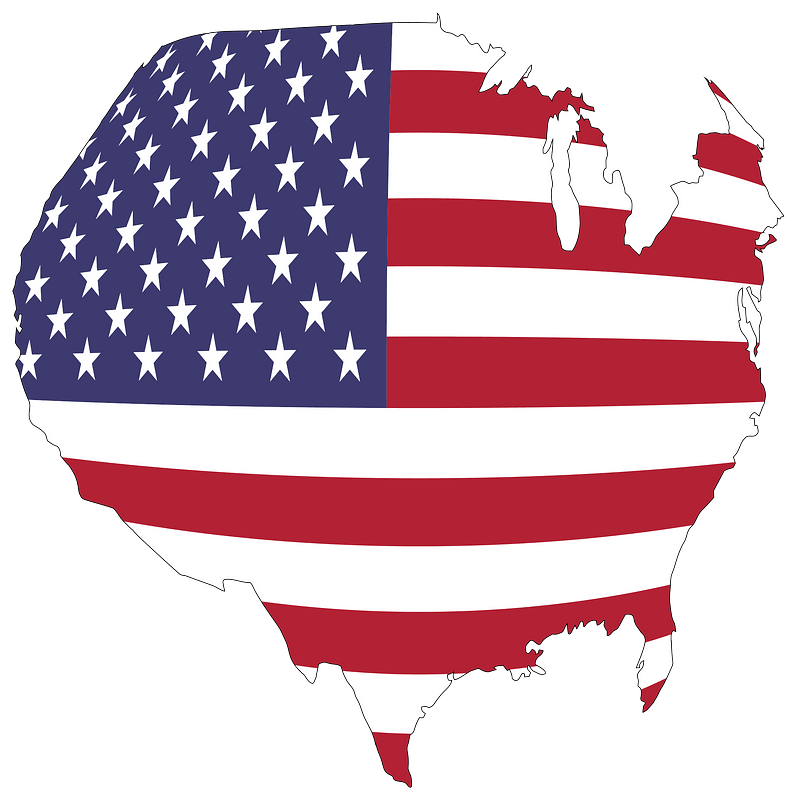 America Flag Map Globe