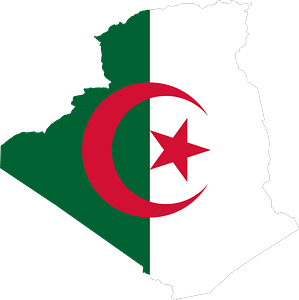 Algeria Flag Map