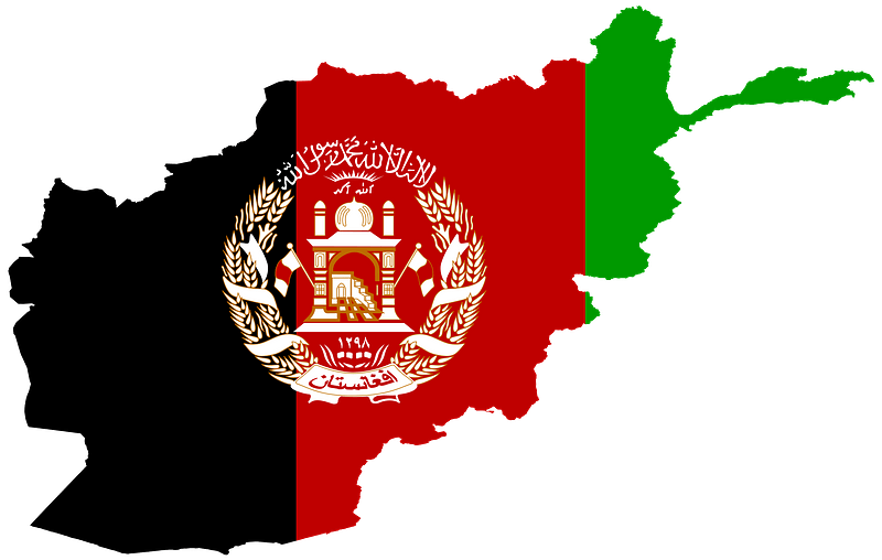 Afghanistan Flag Map