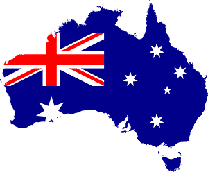 Australia Flag Map