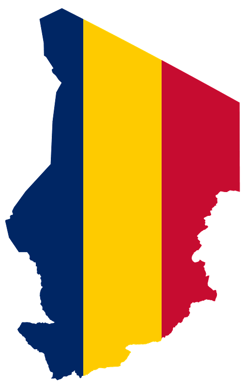 Chad Flag Map