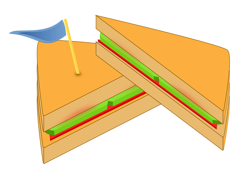 Sandwich with a Flag