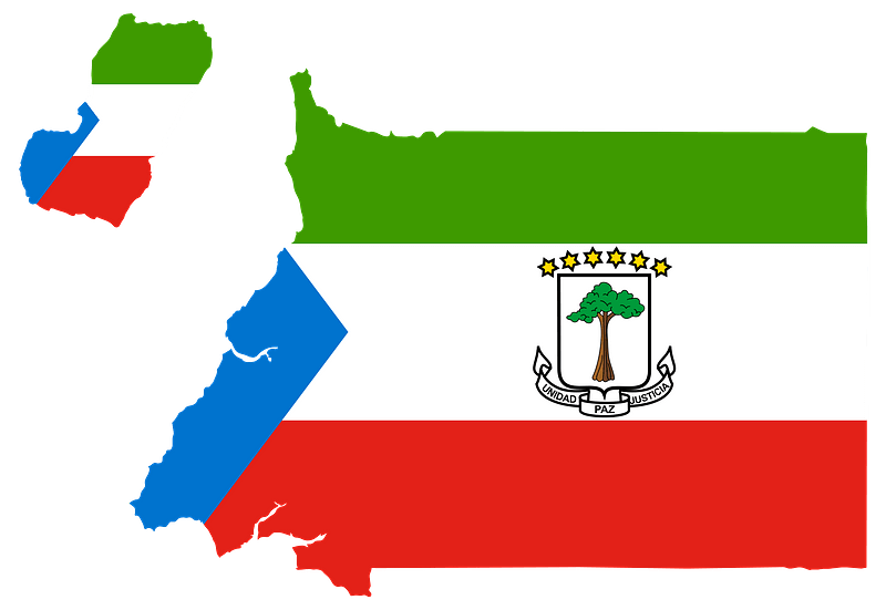 Equatorial Guinea Flag Map