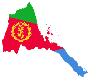 Eritrea Flag Map