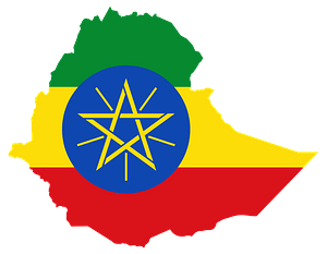 Ethiopia Flag Map