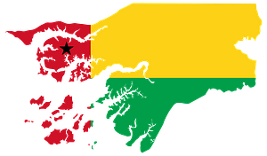 Guinea Bissau Flag Map
