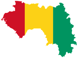 Guinea Flag Map