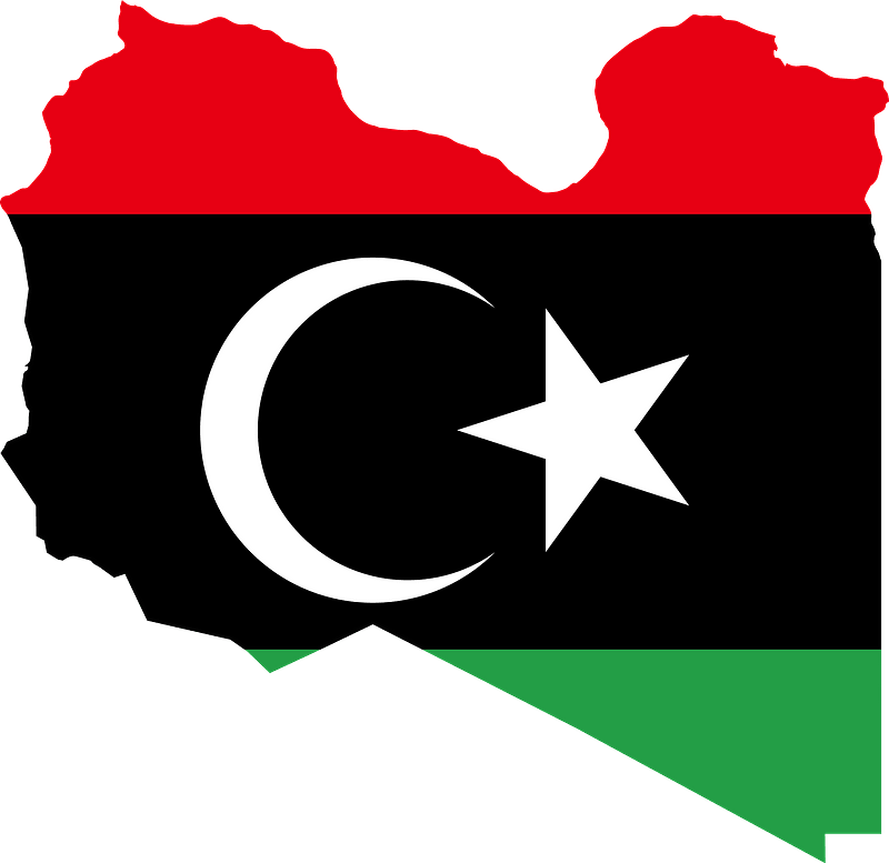 Libya Flag Map
