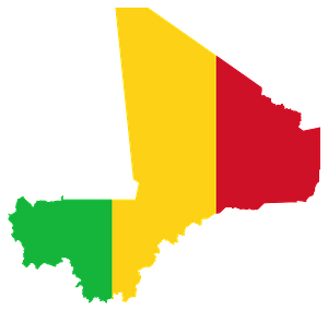Mali Flag Map
