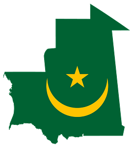 Mauritania Flag Map
