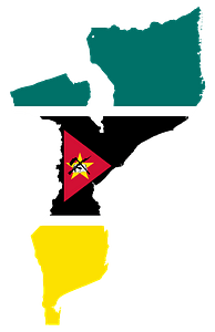 Mozambique Flag Map