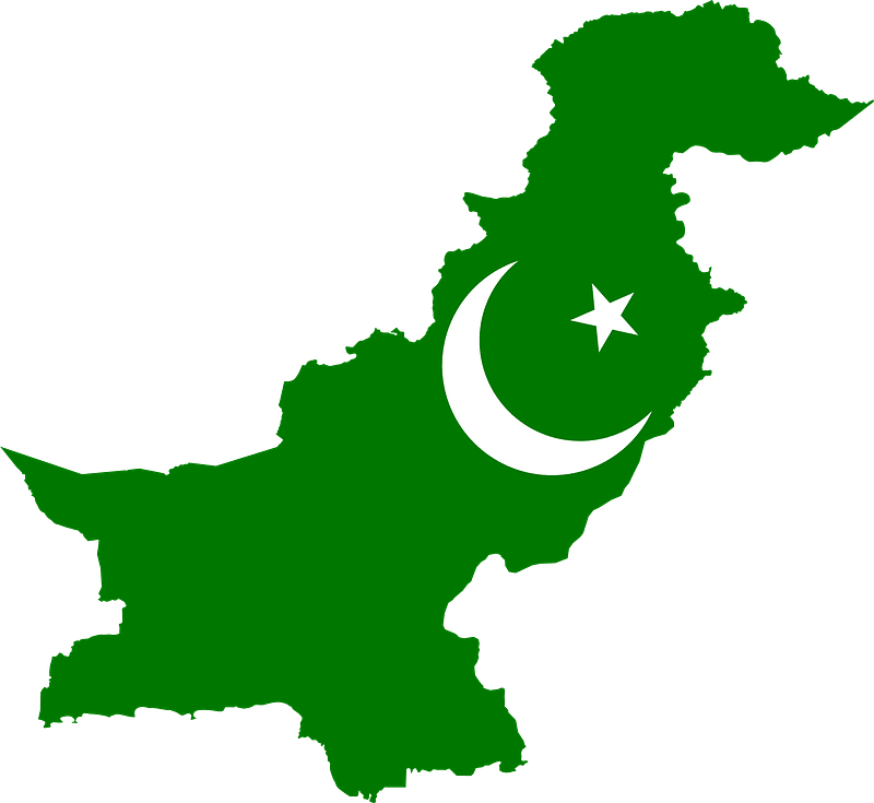 Pakistan Flag Map