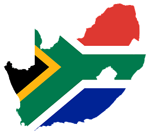 South Africa Flag Map