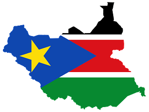 South Sudan Flag Map