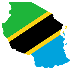 Tanzania Flag Map