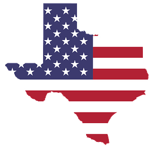 Texas American Flag Map No Stroke