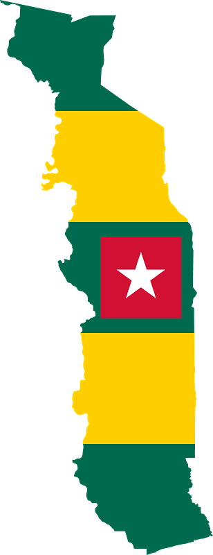 Togo Flag Map