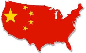 Us China Flag Map