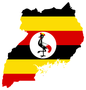 Uganda Flag Map