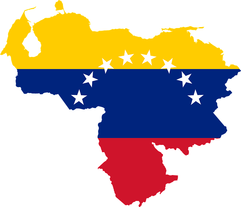 Venezuela Flag Map