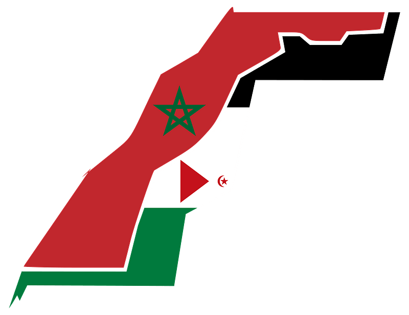 Western Sahara Flag Map