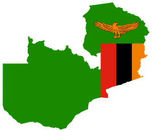 Zambia Flag Map
