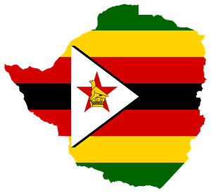 Zimbabwe Flag Map