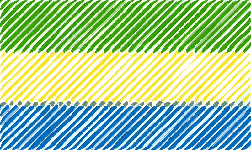 Gabon Flag Linear