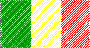 Mali Flag Linear