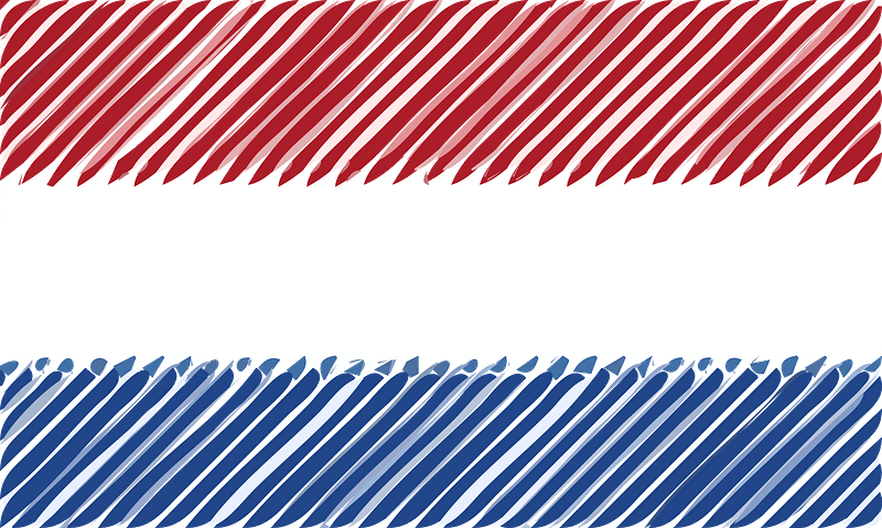 Netherlands Flag Linear