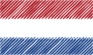 Netherlands Flag Linear