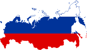 Russia flag map