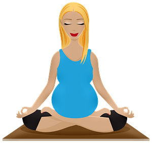 Pregnant woman doing yoga